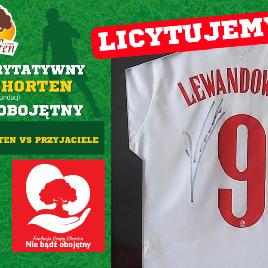Lewandowski, wicemistrzowie - licytacje podczas meczu