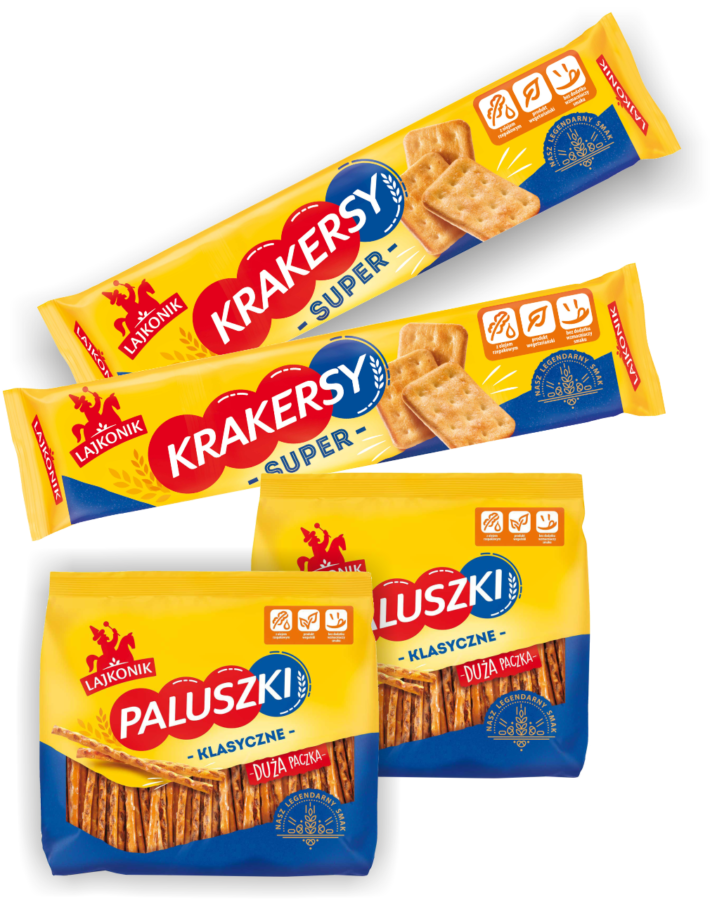 Paluszki, Krakersy Lajkonik