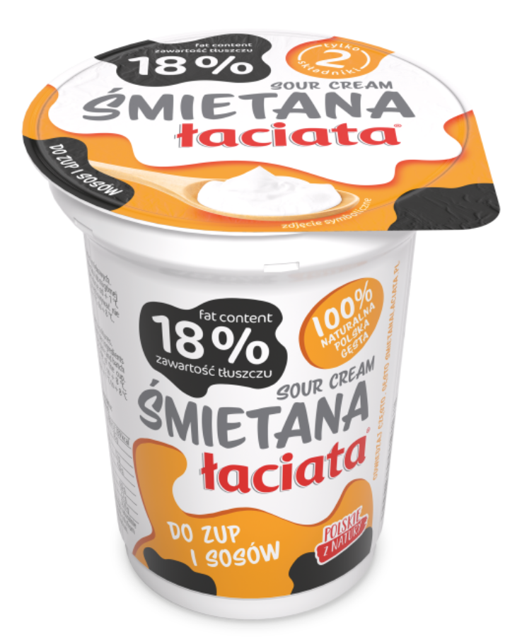 Śmietana Łaciata 18%