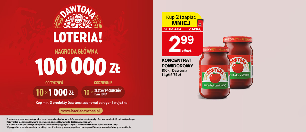 Koncentrat pomidorowy Dawtona