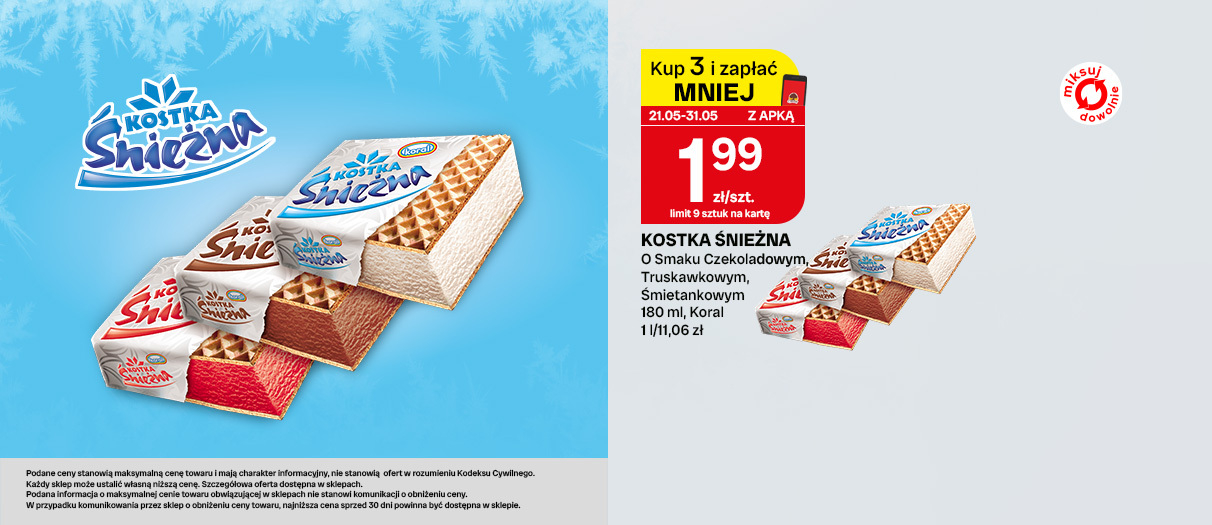 Lody kostka śnieżna