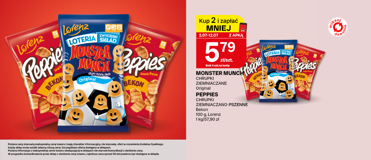 Monter Munch Peppies Chrupki