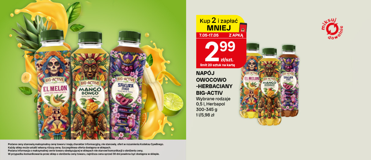 Napój owocowo-herbaciany Big-Active